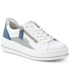 Contrasting Zip Trainers - Blue Multi