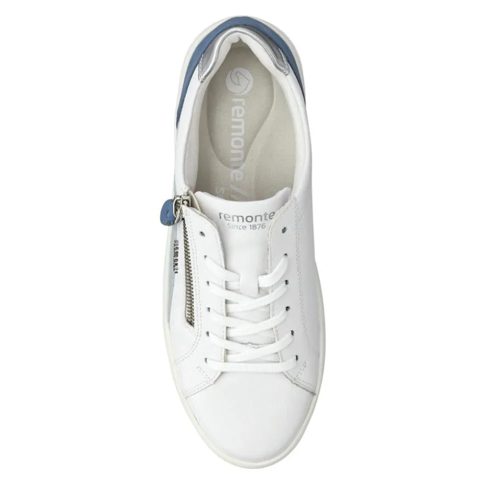 Contrasting Zip Trainers - Blue Multi