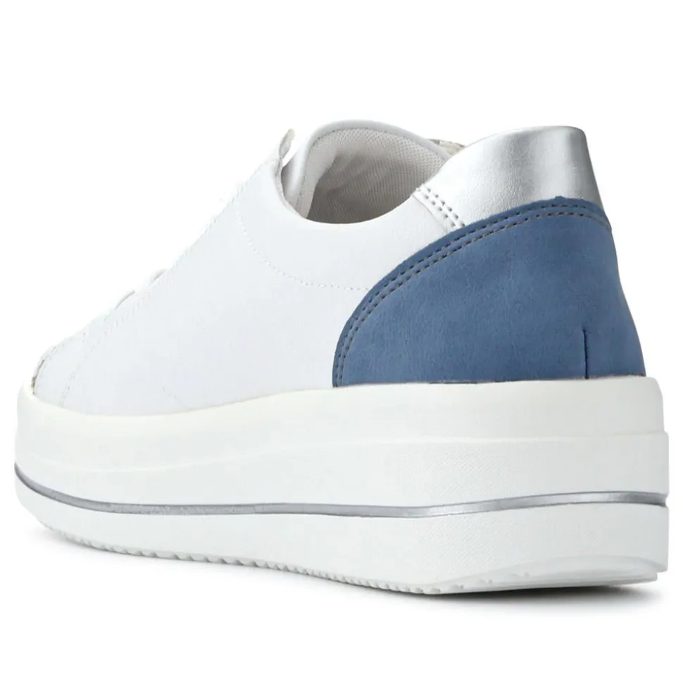 Contrasting Zip Trainers - Blue Multi