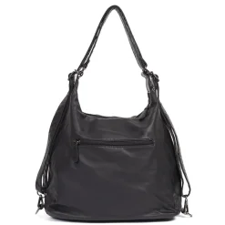 Convertible Shoulder Bag Backpack - Black