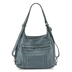 Convertible Shoulder Bag Backpack - Light Blue