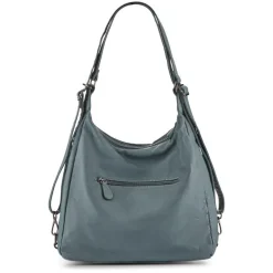 Convertible Shoulder Bag Backpack - Light Blue