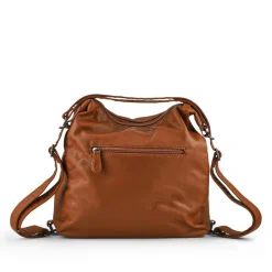Convertible Shoulder Bag Backpack - Tan