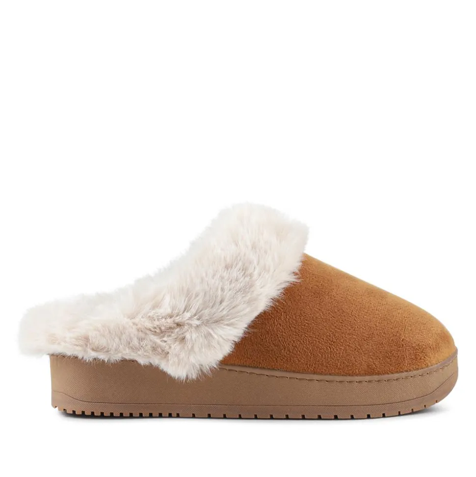Cosy Mule Slippers - Chestnut