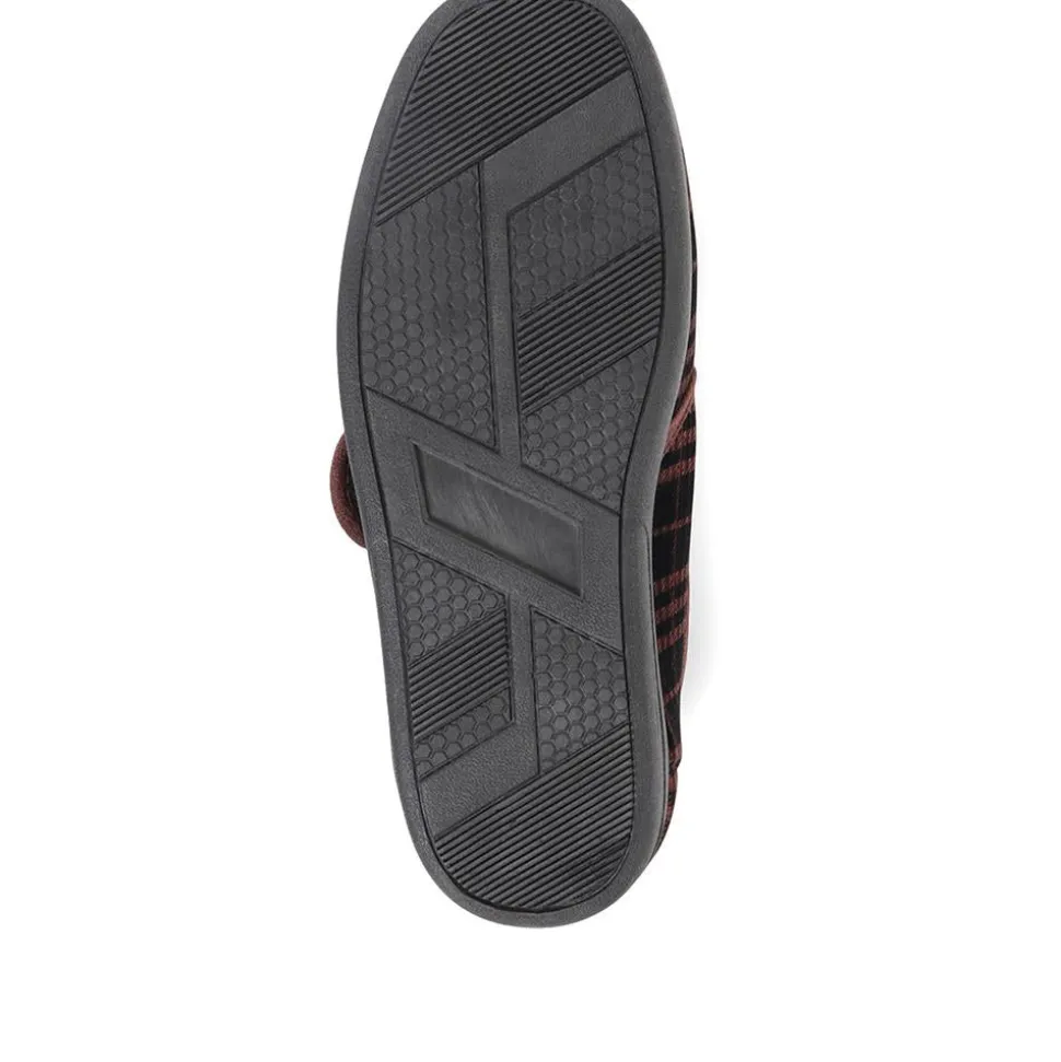 Cosy Tartan Slippers - Brown Multi