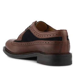 Coventry Smart Blake Stitched Leather Brogues - BROWN-NAVY