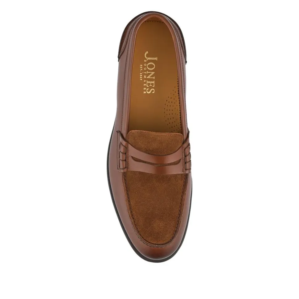 Creed Smart Blake Stitched Leather Penny Loafers - Brown Multi