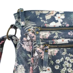 Cross-Body Bag - Navy Print