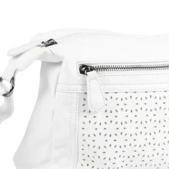 Crossbody Bag with Zip Pocket - White