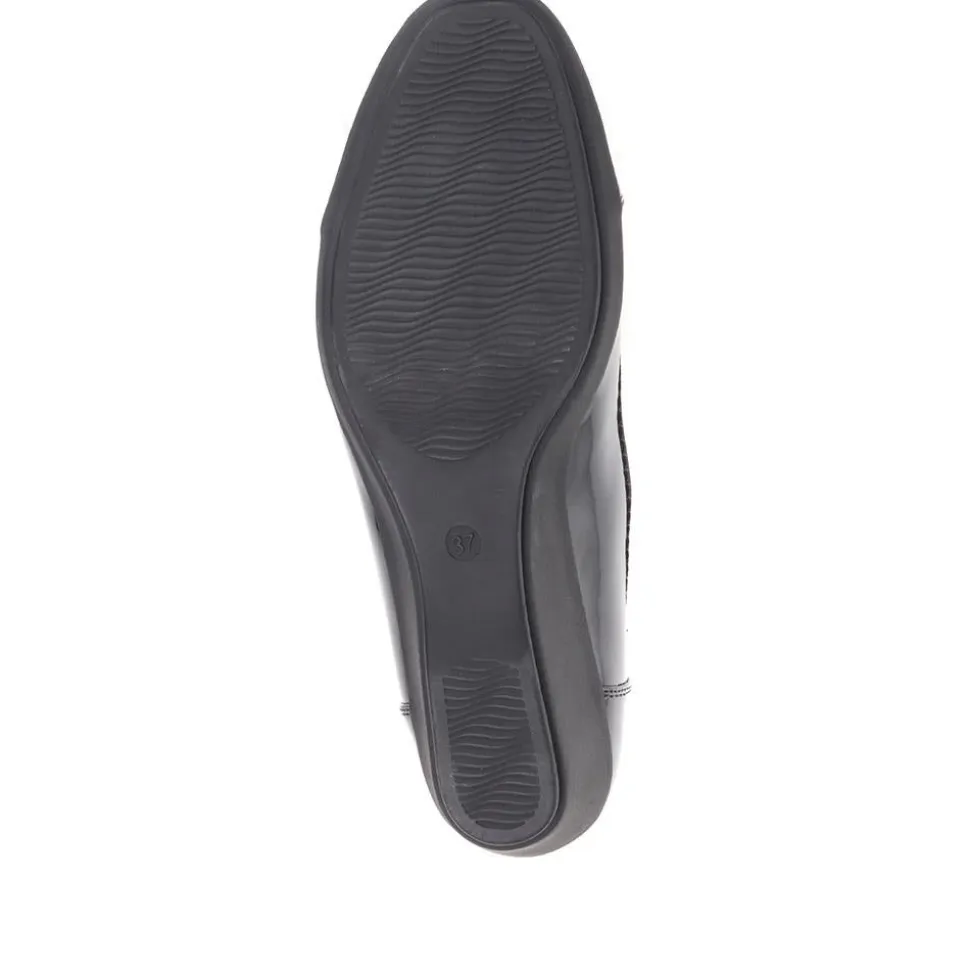 Cushioned Ballet Pumps - Black Patent