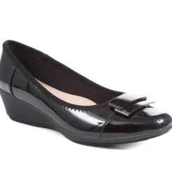 Cushioned Ballet Pumps - Black Patent