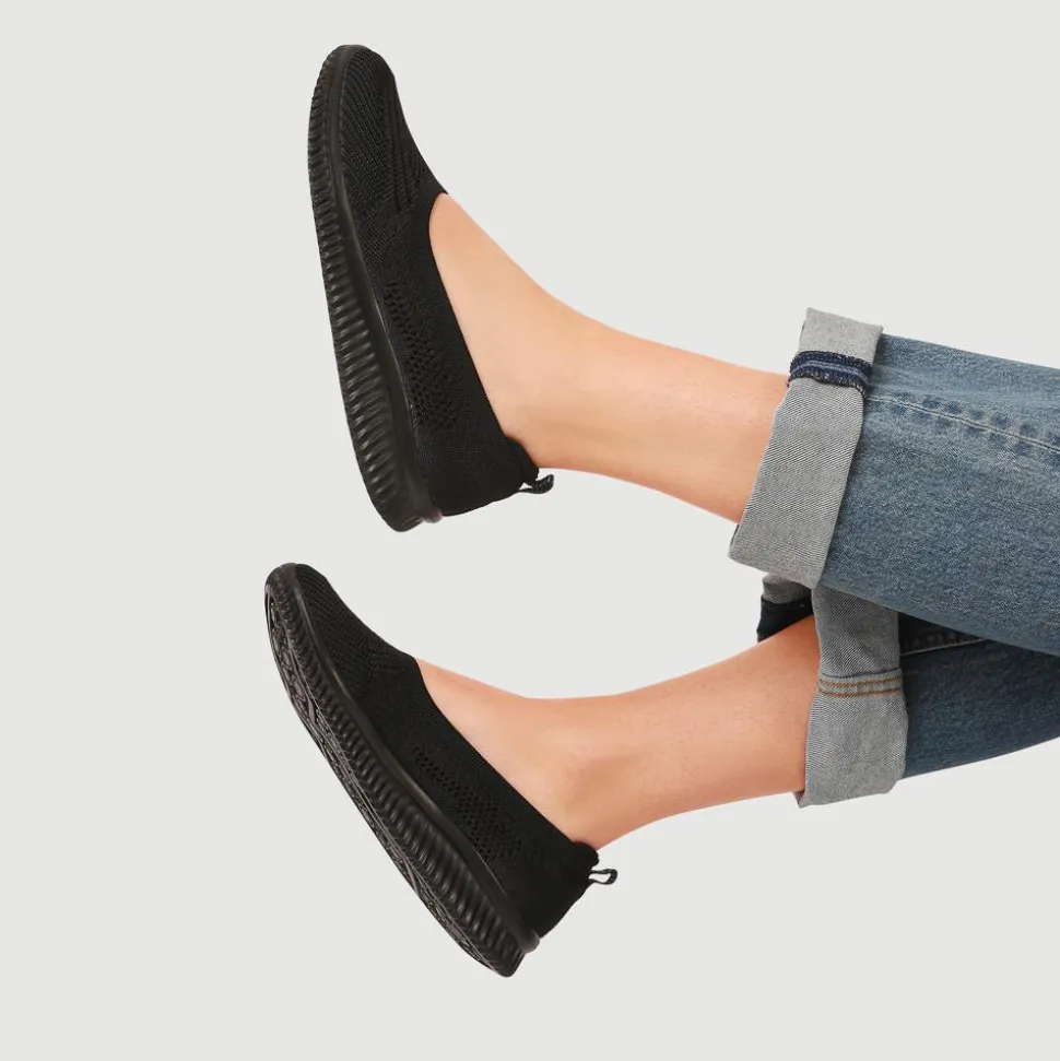 Cushioned Breathable Pumps - Black