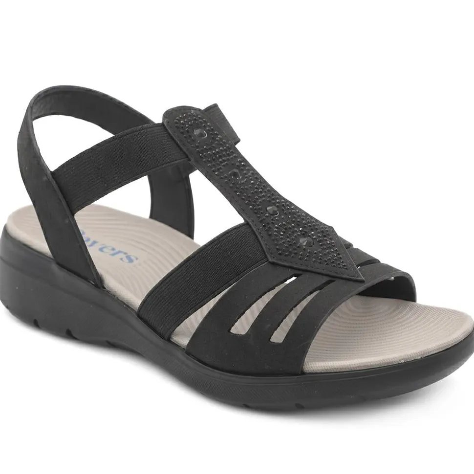 Cushioned Comfort Fit Sandals - Black