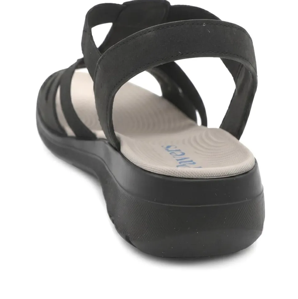 Cushioned Comfort Fit Sandals - Black