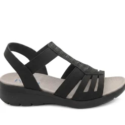 Cushioned Comfort Fit Sandals - Black
