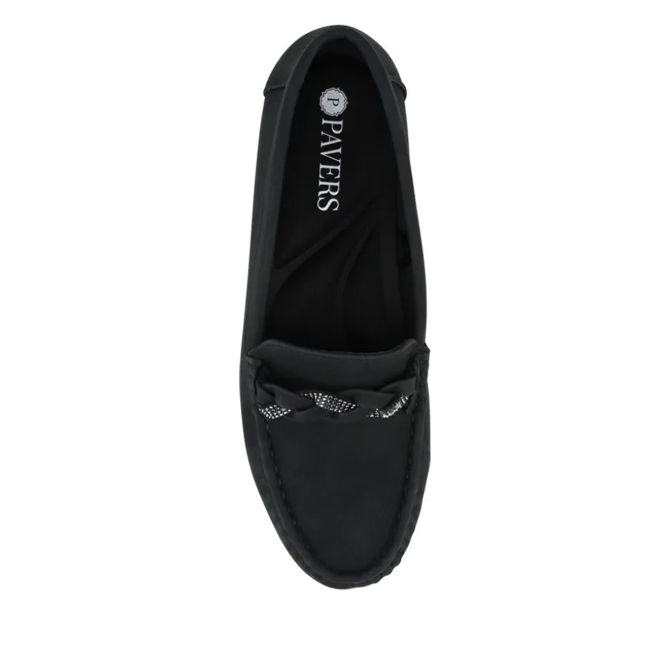 Cushioned Insole Moccasins - Black