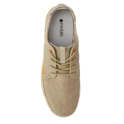 Cushioned Lace-Up Shoes - Beige