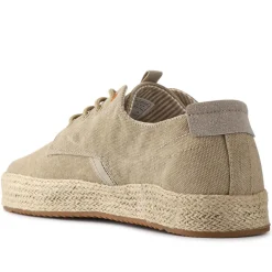 Cushioned Lace-Up Shoes - Beige