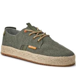 Cushioned Lace-Up Shoes - Khaki