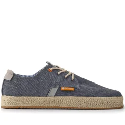 Cushioned Lace-Up Shoes - Navy