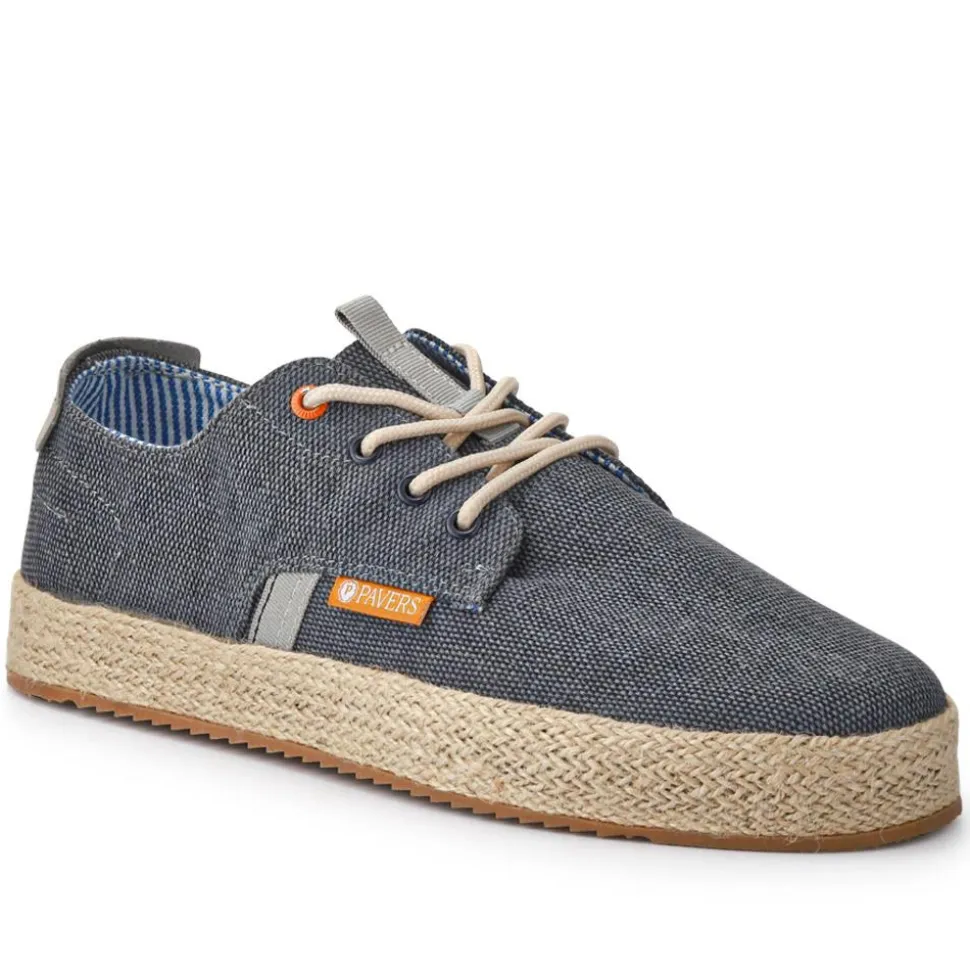 Cushioned Lace-Up Shoes - Navy
