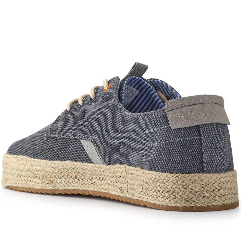 Cushioned Lace-Up Shoes - Navy