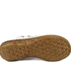 Cushioned Leather Mule Sandals - White