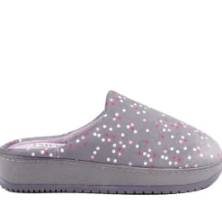 Cushioned Memory Foam Mule Slippers - Lilac Multi