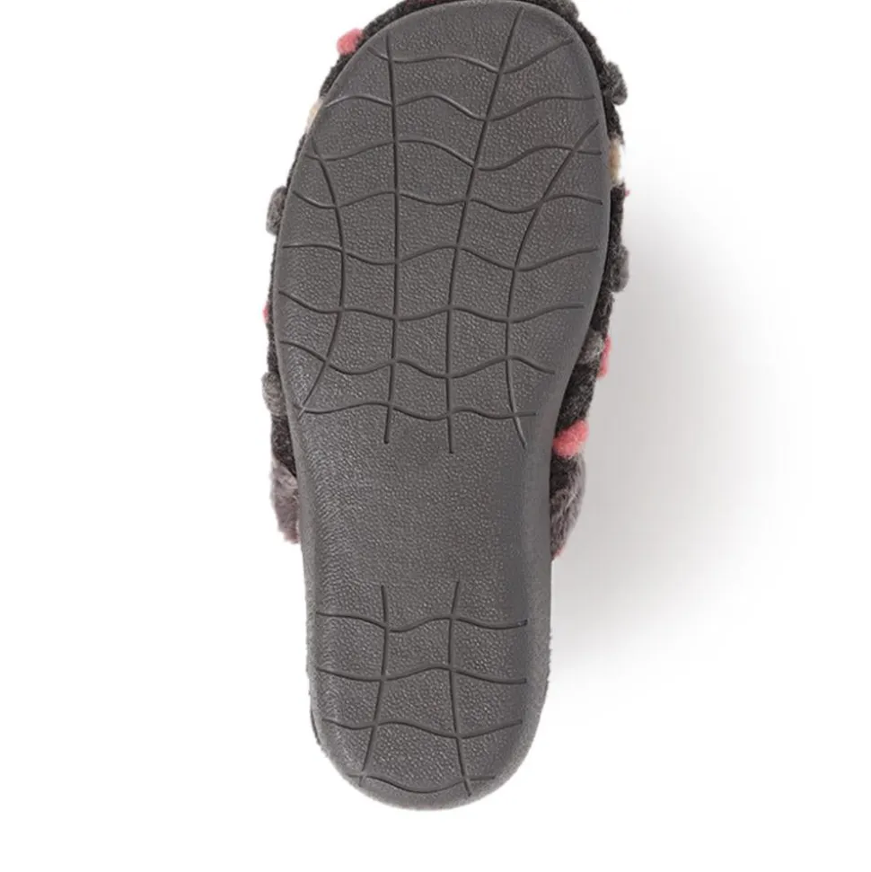 Cushioned Mule Slippers - Dark Grey Multi