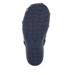 Cushioned Mule Slippers - Navy Multi