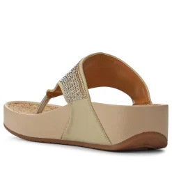 Cushioned Toe Post Sandals - Beige