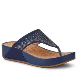 Cushioned Toe Post Sandals - Blue
