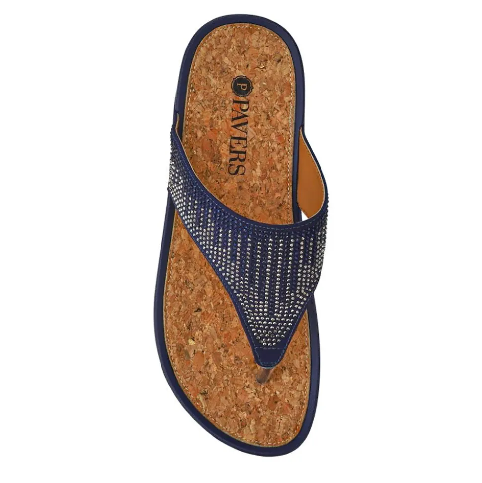 Cushioned Toe Post Sandals - Blue