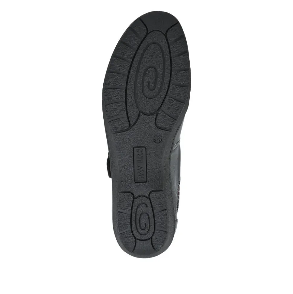 Cushioned Touch-Fastening Mary Janes - Black Multi