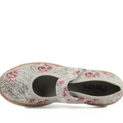 Cushioned Touch Fasten Mary Janes - Grey Floral