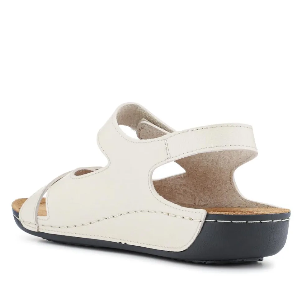 Cushioned Touch-Fasten Sandals - Beige