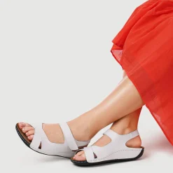 Cushioned Touch-Fasten Sandals - Beige
