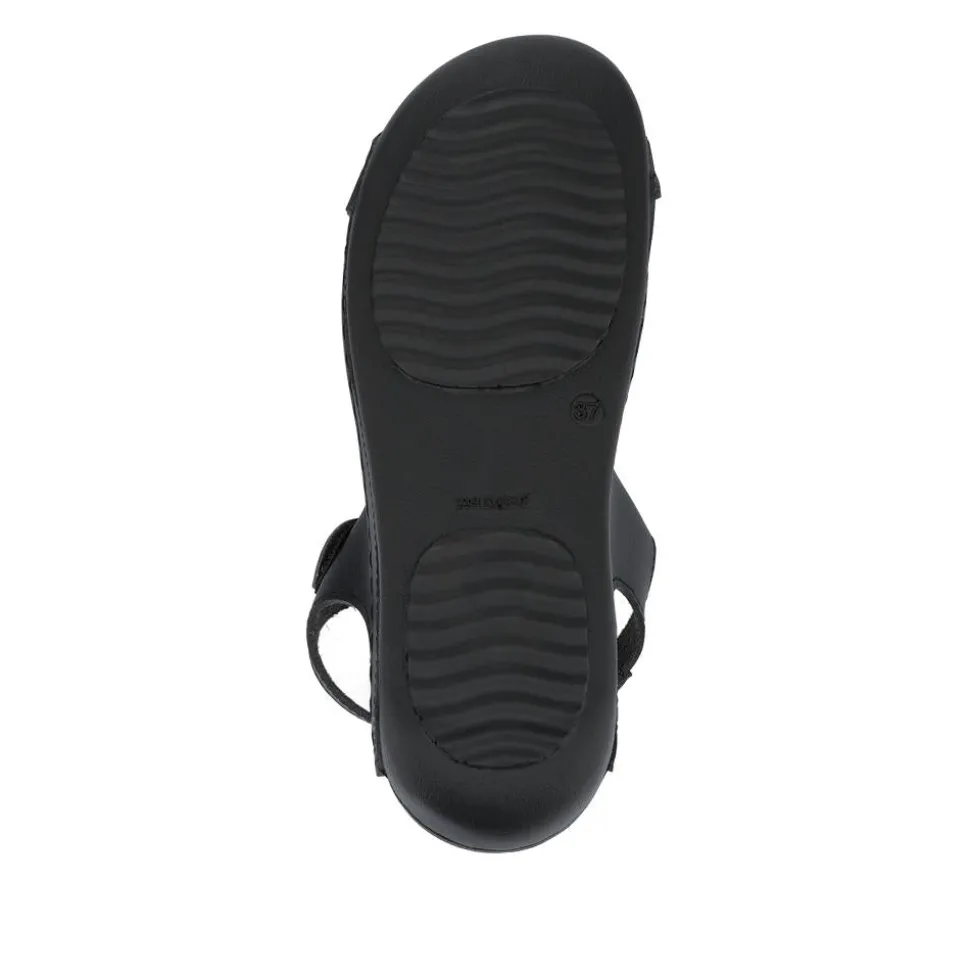 Cushioned Touch-Fasten Sandals - Black
