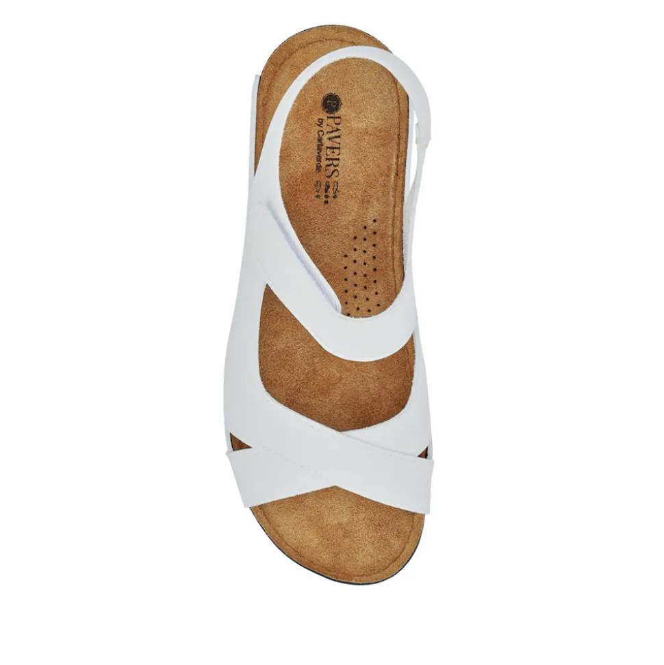 Cushioned Touch-Fasten Sandals - White