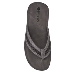 Cushioning Toe Post Sandals - Grey