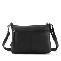 Daily Zip Up Crossbody Bag - Black
