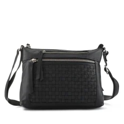 Daily Zip Up Crossbody Bag - Black