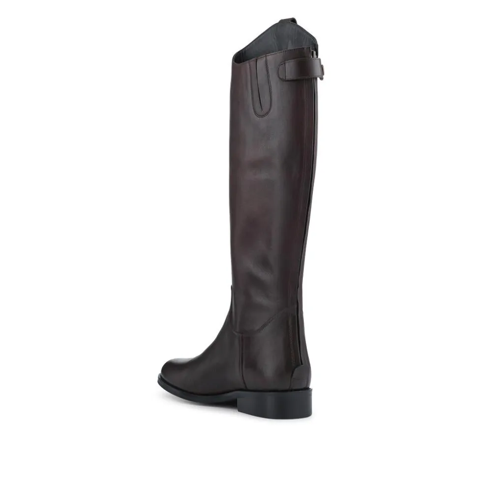 Daliah Leather Long Boots - Brown