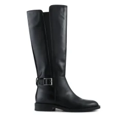 Danica Leather Long Boots - Black Leather