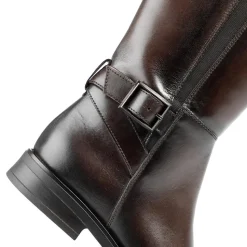 Danica Leather Long Boots - Dark Brown Leather