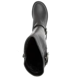 Darlene Leather Long Boots - Black