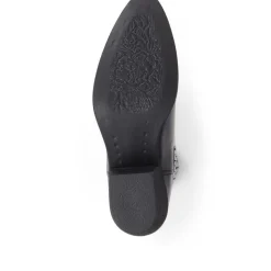 Delanna Leather Ankle Boots - Black