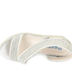 Diamante Elastic Fit Espadrilles - Silver