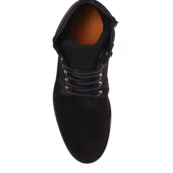 Docklands Leather Lace-Up Boots - Black Suede