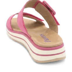 Dual Adjustable Comfort Wedge Sandals - Fuschia